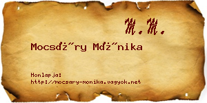 Mocsáry Mónika névjegykártya